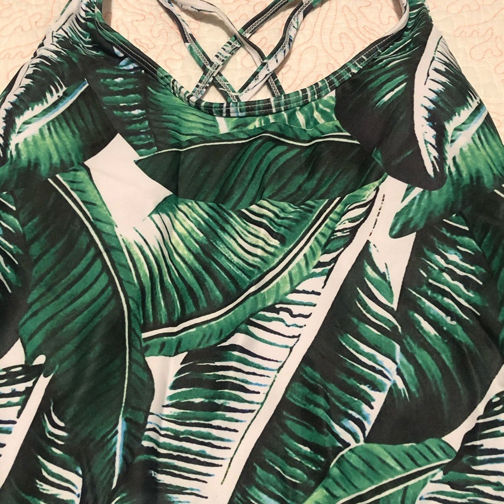 Palm Print Bathing Suit - Picture 3 of 6
